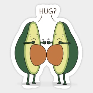 Avocado Hug Sticker